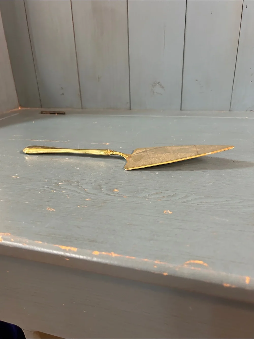 Vintage Clarendon Gold Plated Cake Server - Elegant & Classic